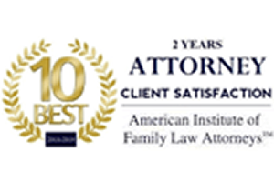 2 Years Attorney / Client Satisfaction / American Institute of Family Law Attorneys - Badge